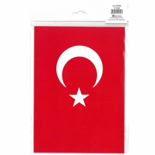 A5 BAYRAK STİCKER 10 LU